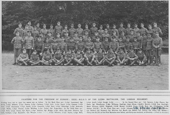 London Regiment 23rd Battalion NCOs
