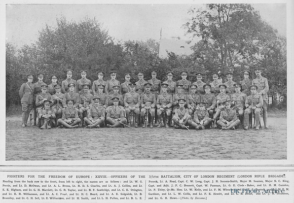 London Regiment 3/5th Battalion Officers