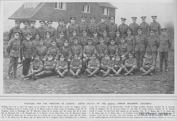 London Regiment 10th Battalion (Hackney) NCOs