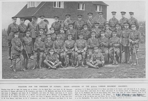 London Regiment 10th Battalion (Hackney) Officers