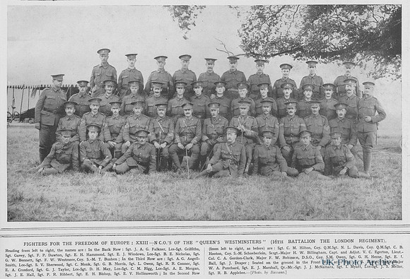 London Regiment 16th Battalion (Queen's Westminster Rifles) NCOs