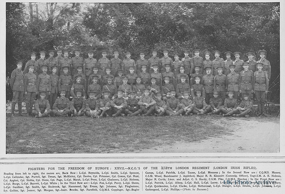 London Regiment 18th Battalion NCOs