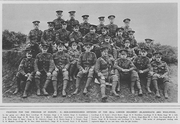 London Regiment 20th Battalion NCOs