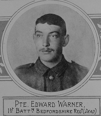 Warner E Pte VC 1st Bedfordshire Regiment