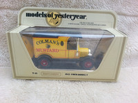 Marchbox Models of Yesteryear Y-12 1912 Ford Model T Coleman's Mustard