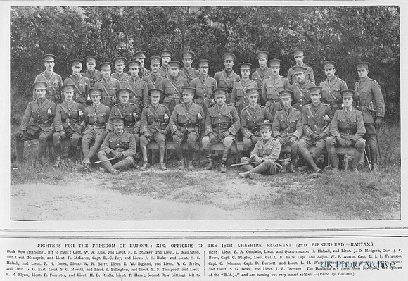 Cheshire Regiment 16th Battalion Officers