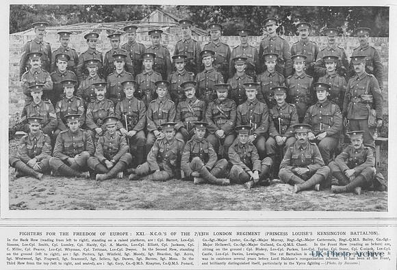 London Regiment 13th Battalion NCOs