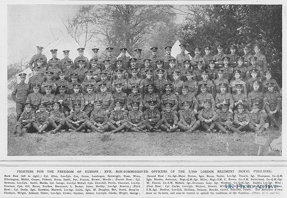 Royal Fusiliers 3/2nd Battalion NCOs