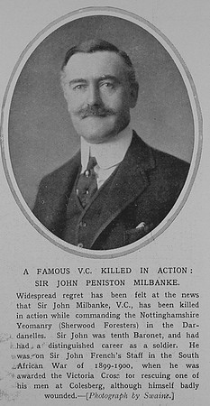 Milbanke J P Lt Col VC Nottinghamshire Yeomanry (Sherwood Rangers)
