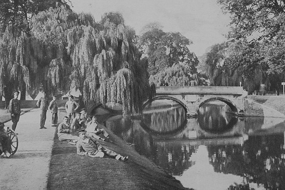 Convalescent Wounded Soldiers By Trinity Bridge Cambridge