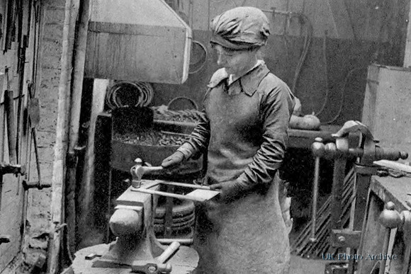 A Woman Worker In The War Hospital Supply Depot In Kensington
