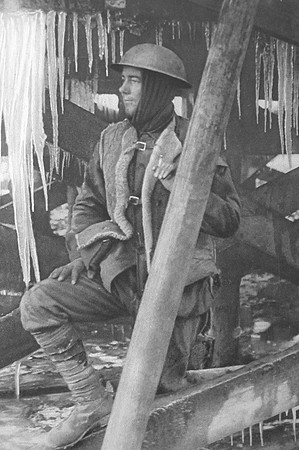 A British Soldier Among Icicles In The Winter Of 1916