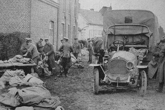 A Military Post Office Dealing With Letters From Home