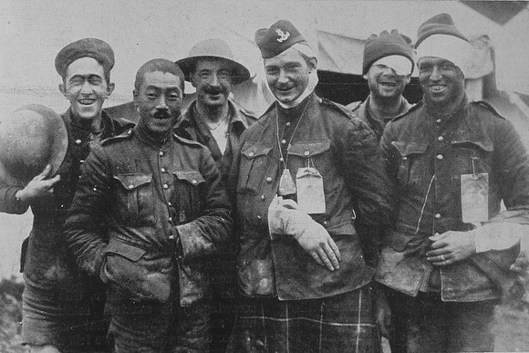 Wounded Canadian Soldiers On The Western Front