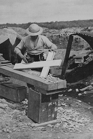 After The Advance Making Crosses To Mark The Graves Of The Gallant Dead