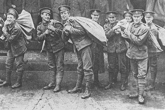 Christmas Parcels Being Delivered To The Front 1916
