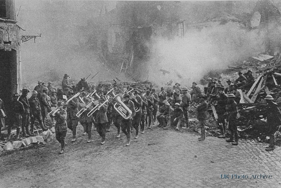 Australian Troops Marching Into Bapaume