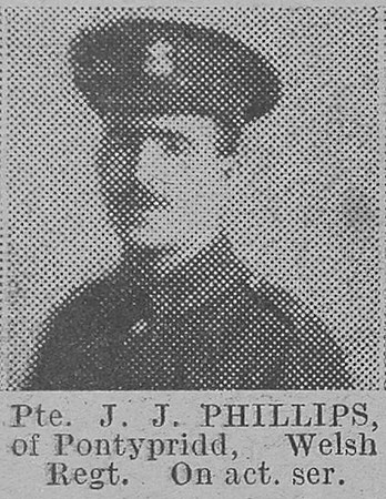 Phillips J J Pte Welsh Regiment The Vivid 20th Feb 1915