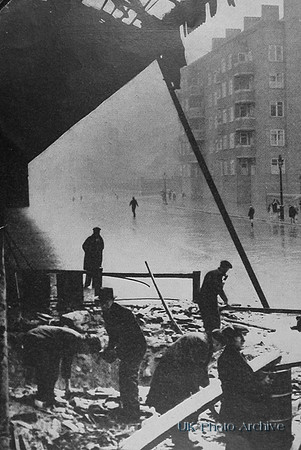 Clearing Debris At The LMS Goods Station Caryl Street Liverpool WWII