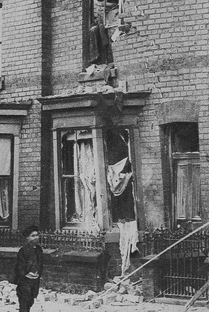 A House In Commercial Street Scarborough Wrecked By A German Shell