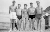 Harold, Brian, Pat, Stuart and Alan At Overstrand Norfolk 1956