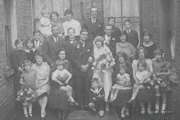 A 1920s Wedding Family Group In Hammersmith
