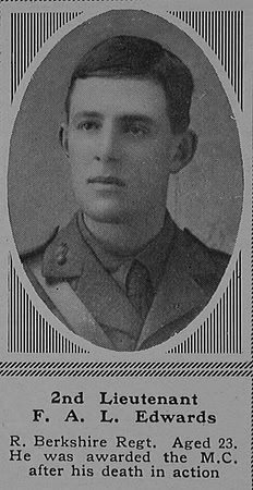 Edwards F A L 2nd Lt MC Royal Berkshire Regiment