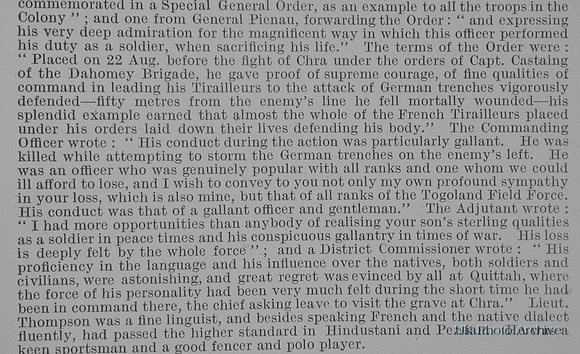 Thompson G M Lt 1st Royal Scots Obit Part 2