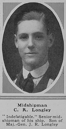 Longley C R Midshipman HMS H.M.S. Indefatigable Royal Navy The Sphere 22nd July 1916