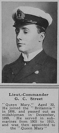 Street G C Lt Comm H.M.S. Queen Mary Royal Navy The Sphere 22nd July 1916