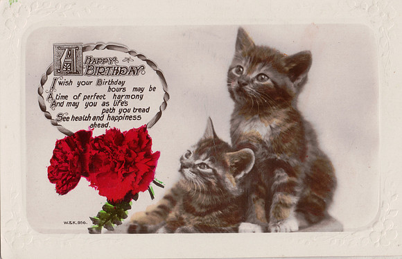 Birthday Postcard To Miss W Butt Front