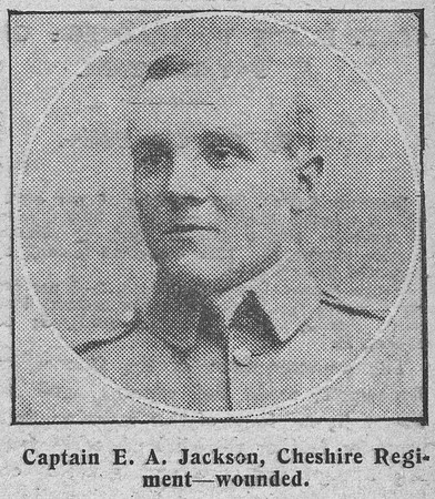 Jackson E A Captain Cheshire Regiment The Graphic 7th Sep 1914