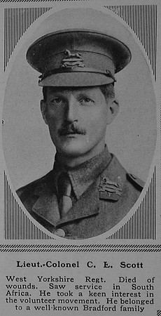 Scott C E Lt Col 6th West Yorkshire Regiment (Prince of Wales's Own) The Sphere 21st Oct 1916