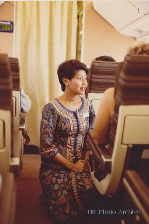 Singapore Airlines Air Hostess On Concorde 1979 Photo 2