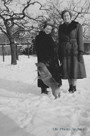 Snow In A Lincoln Garden February 1955