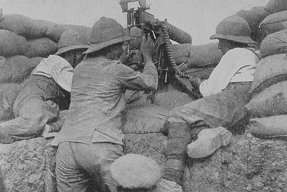 A Machine Gun In The Trenches At Gallipoli