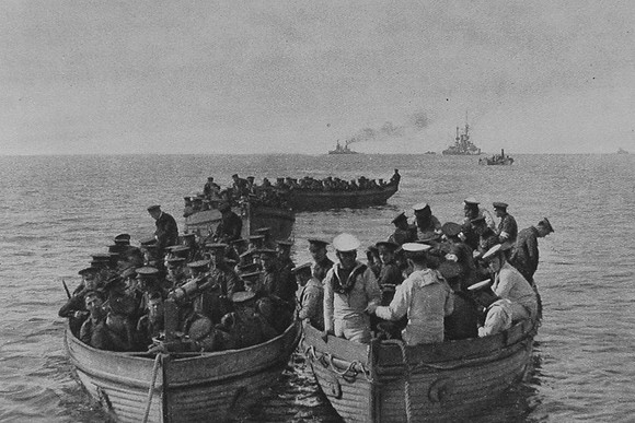 A Naval Landing Part Coming In To Kum Kaleh At The Entrance To The Dardanelles