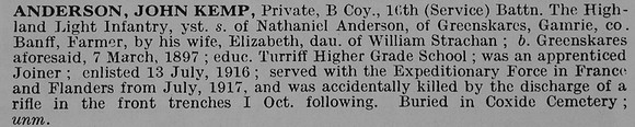 Anderson J K Pte 16th Highland Light Infantry