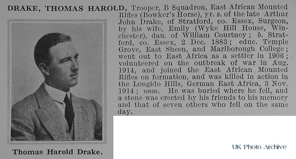 Drake T H Tpr East African Mounted Rifles Obit