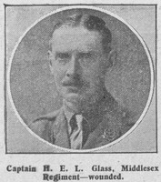 Glass R E L Captain Middlesex Regiment The Graphic 9th Sep 1914
