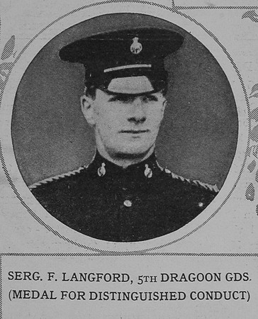 Langford F Sergt DCM 5th Dragoon Guards The Illustrated London News 31st Oct 1914