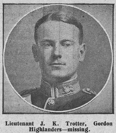 Trotter J K Lt Gordon Highlanders The Graphic 9th Sep 1914