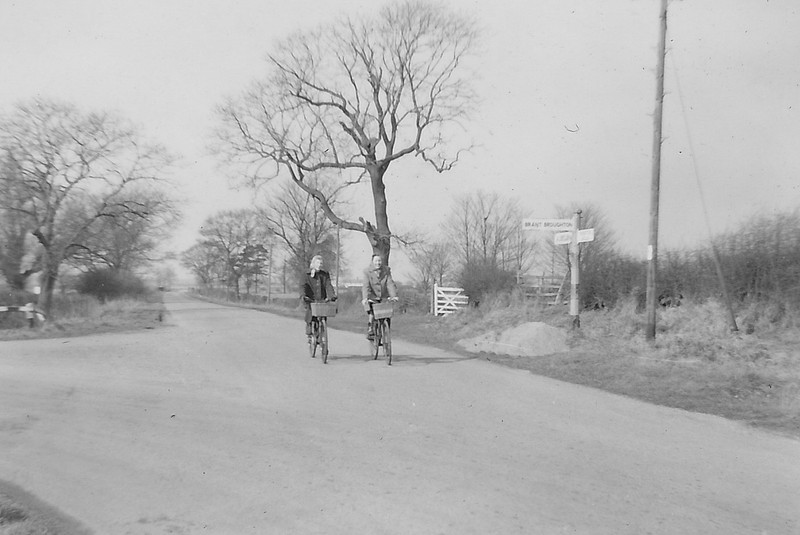 Cycling On The Road By Brant Broughton Lincolnshire 1955