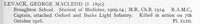 Levack G M Captain Royal Army Medical Corps Obit