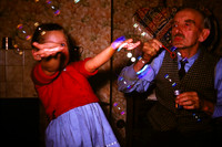 Blowing Bubbles At Christmas 1950s