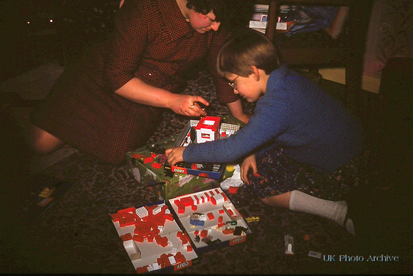 Playing With Lego Christmas 1950s