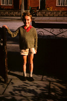 A Little Boy In His Front Garden 1950s