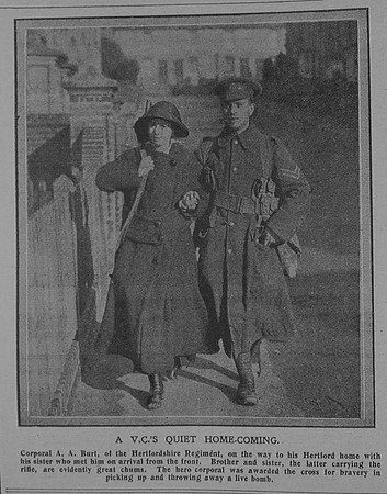 Burt A A Cpl VC Herts Regt Photo No 2 Graphic 5th Feb 1916