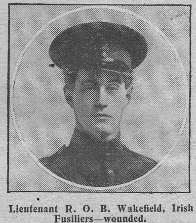 Wakefield R O B Lt Royal Irish Fusiliers The Graphic 16th Sep 1914
