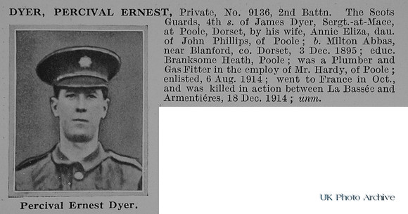 Dyer P E Pte 9136 2nd Scots Guards Obit